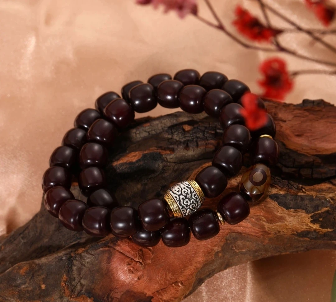 【不带盒发货】天然菩提溏心老料双圈  308