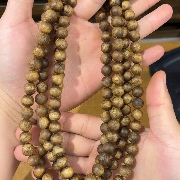 手串沉香10mm双圈白棋多样性发一条