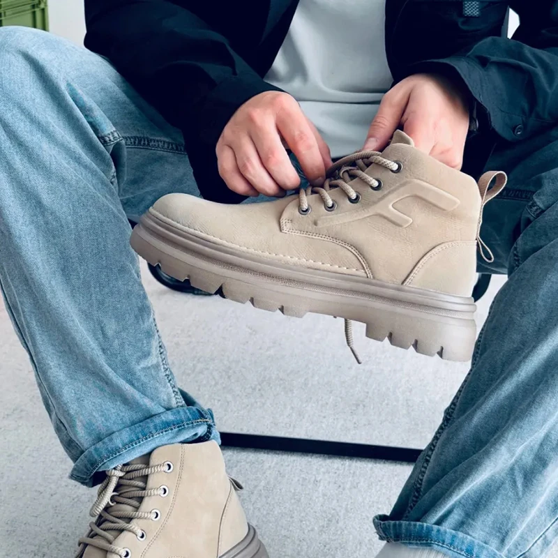 Aokang/奥康马丁靴男款爆款2025鞋子冬季休闲加绒保暖软底男鞋