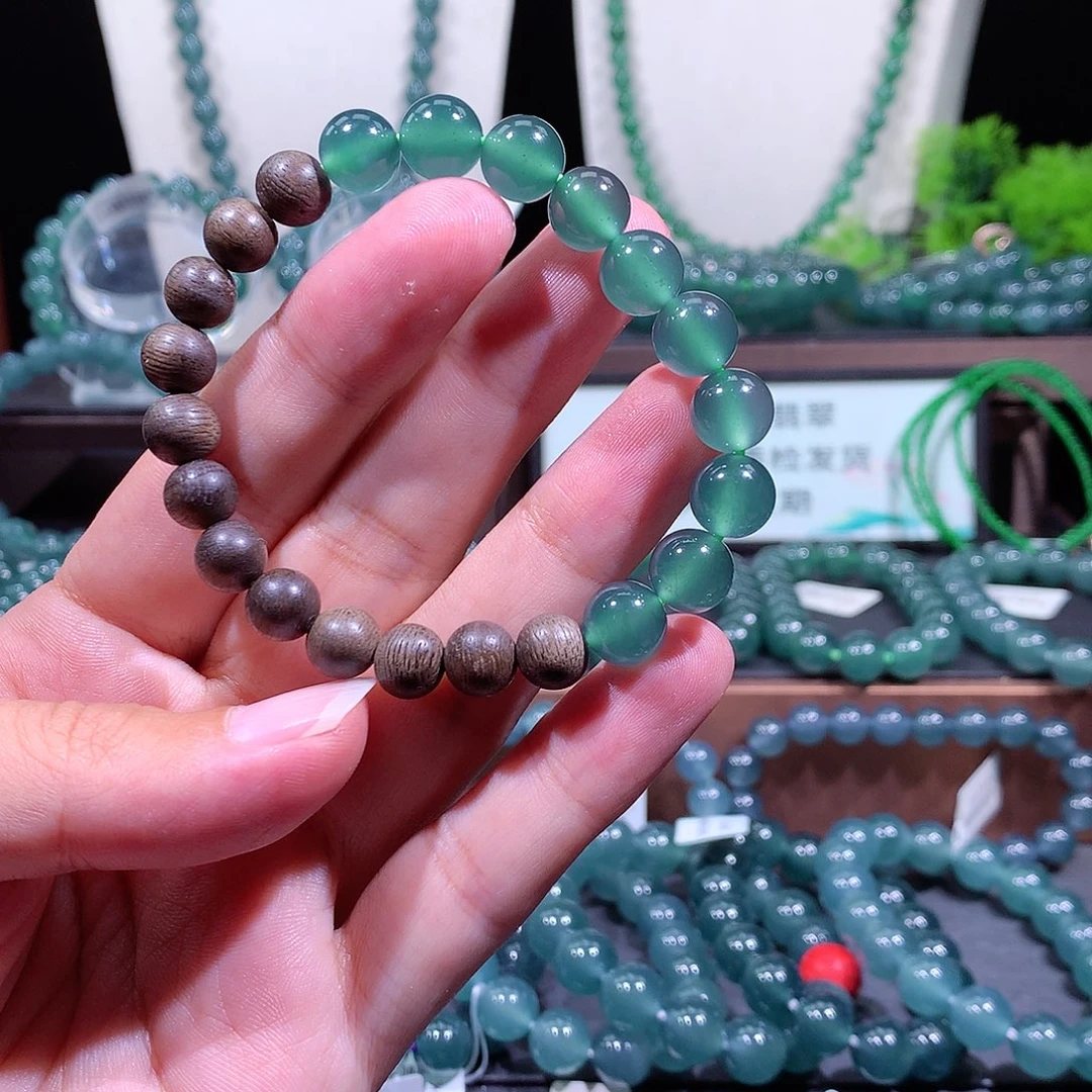 翡翠未镶嵌手链天然a货翡翠手串9.8