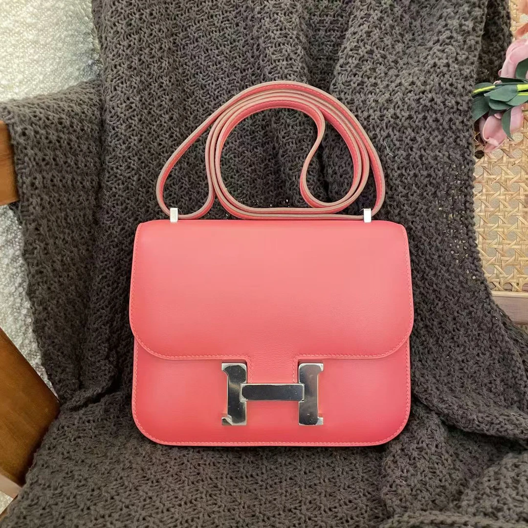 99新 Hermes/爱马仕 constance 19 A tad皮 U5 唇膏粉mk103553