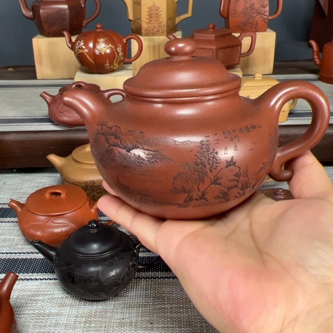 茶壶紫砂高****应莲子底槽清