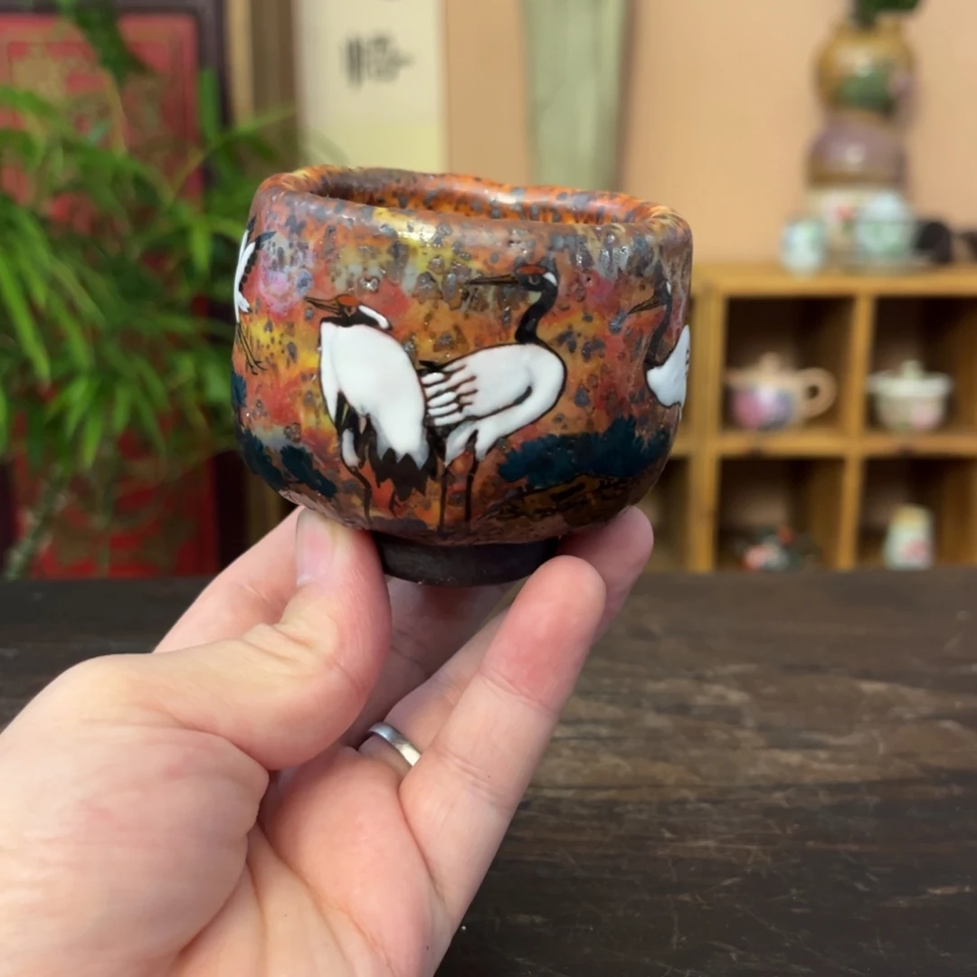 柴烧手工手绘陶瓷