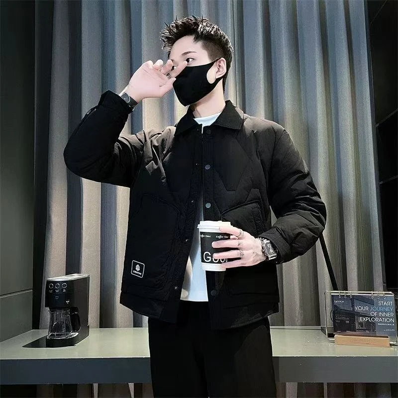 110570#2025保暖薄款休闲风翻领免烫百搭上衣秋冬帅气韩版