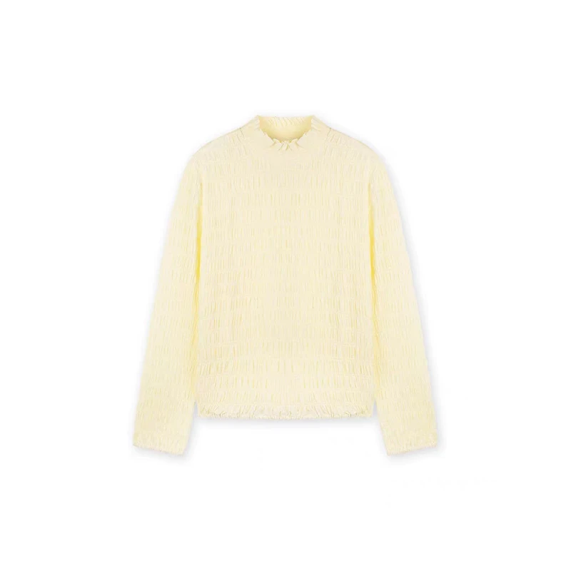 16姆米桑蚕丝双绉通勤小众褶皱感衬衫-SG9256（不支持七天无理由）