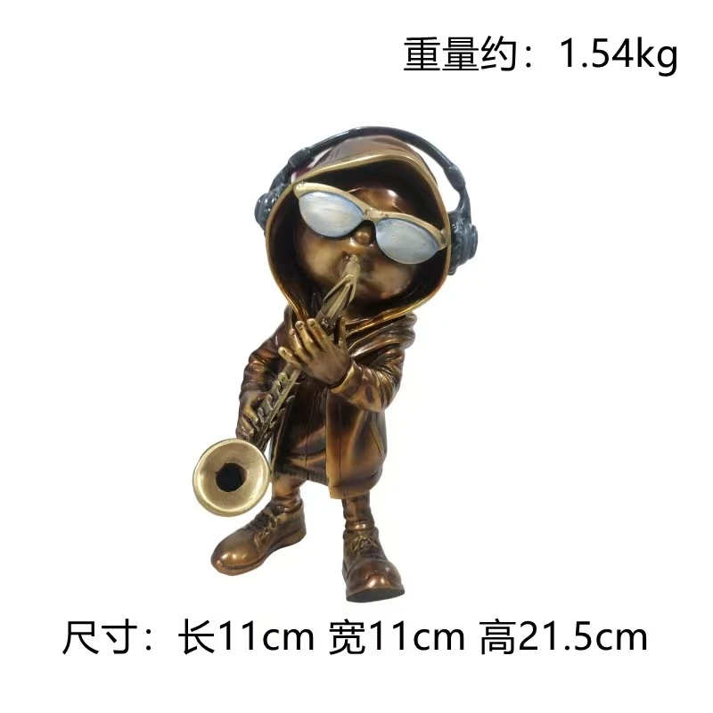 【本尼家】Q21铜雕塑摆件创意家居装饰11*11*21.5cm