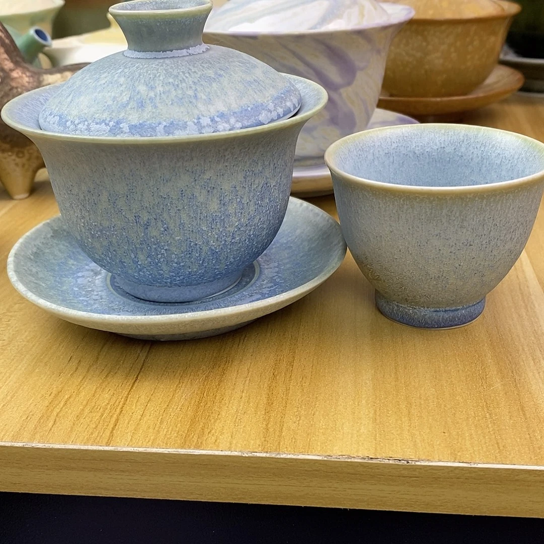 景德镇高温陶瓷茶杯盖碗