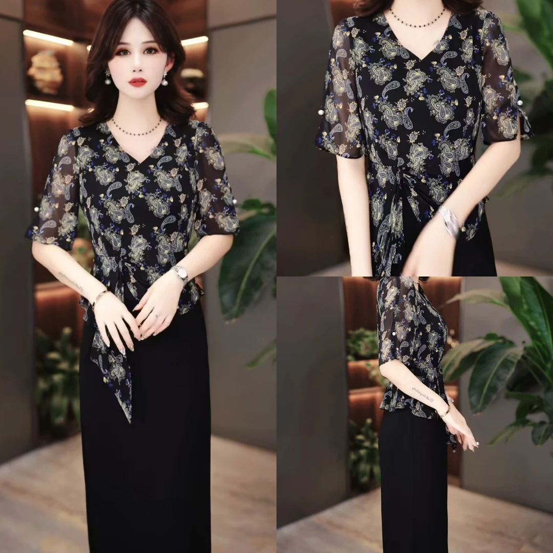 夏季时尚新款连衣裙2025夏季新款显瘦修身气质遮肚裙子MY25K1288