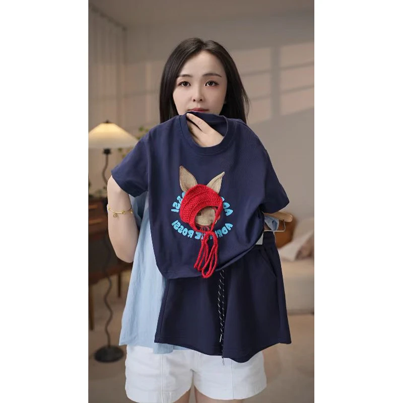 【米佑】2025年新款儿童夏季潮流穿搭夏款短裤短袖套装BMX251753