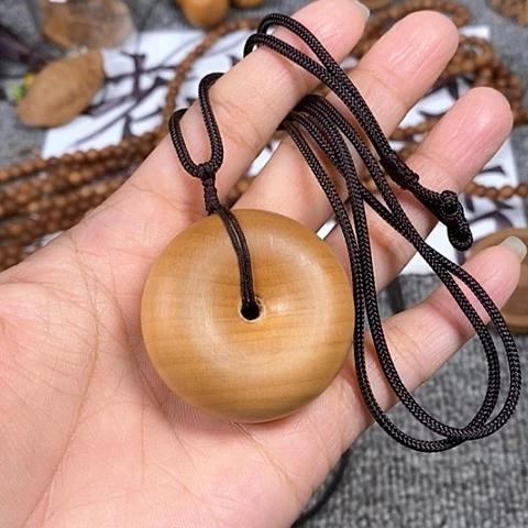 檀香木吊坠老山檀香大平安扣4.0/1.8