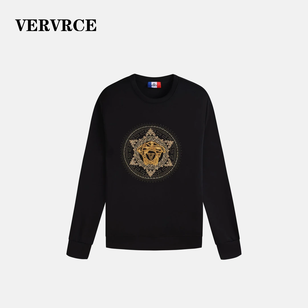 VERVRCE/Aether秋季男士经典高级感烫钻休闲卫衣长袖圆领穿百搭