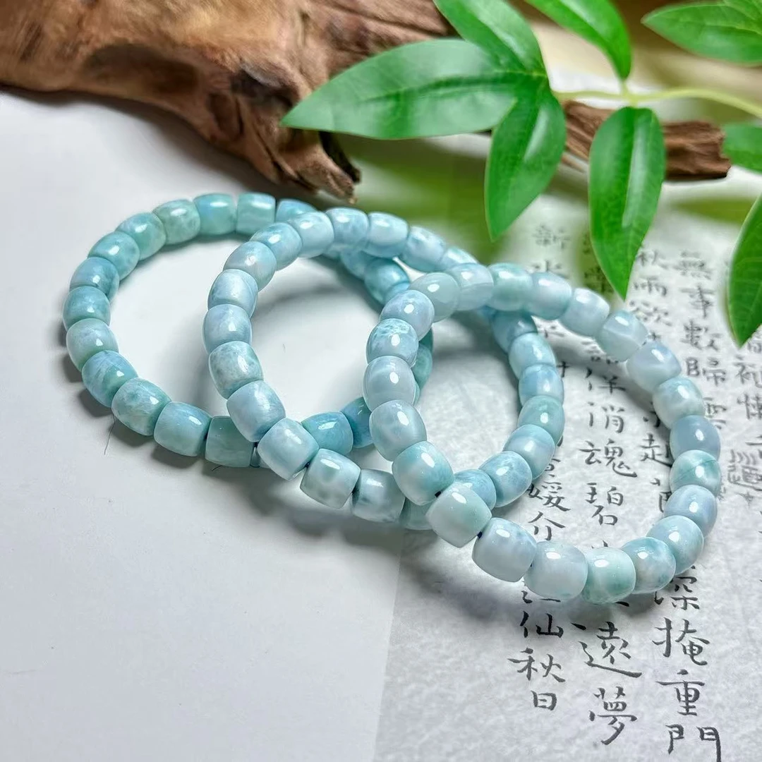 《铁头老猪》XYJ563天然海纹石直切手串素圈约9*10mm多样性发其一