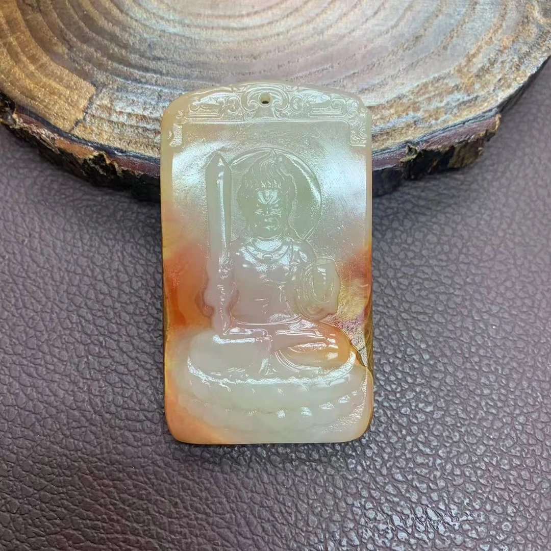 精美生肖鸡不动明王菩萨吊坠-百搭-时尚-双面雕刻