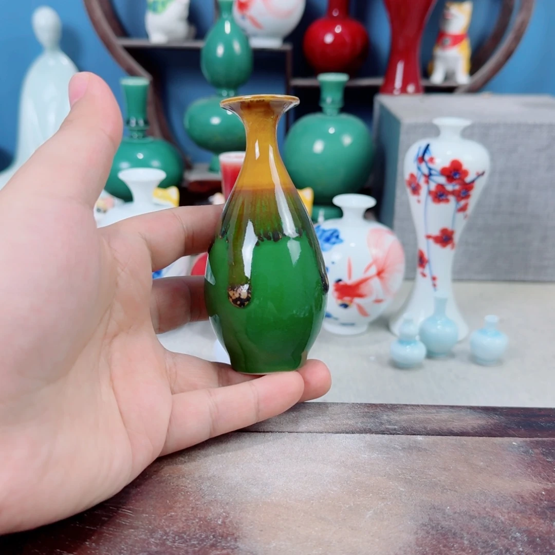 陶瓷手工小花器摆件