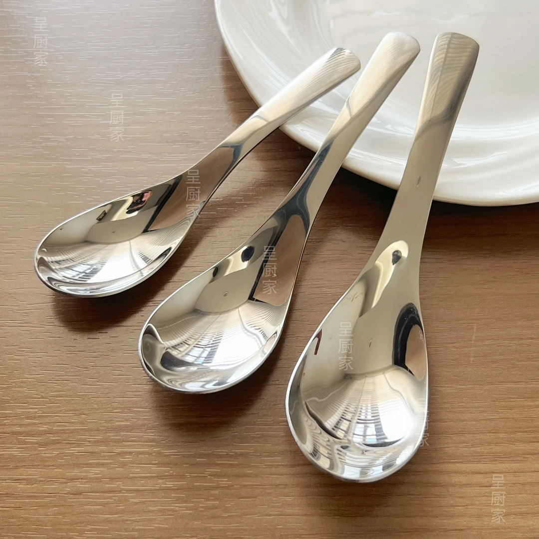 304不锈钢勺子家用高档精致调羹儿童汤勺干饭人专用勺小勺子汤匙