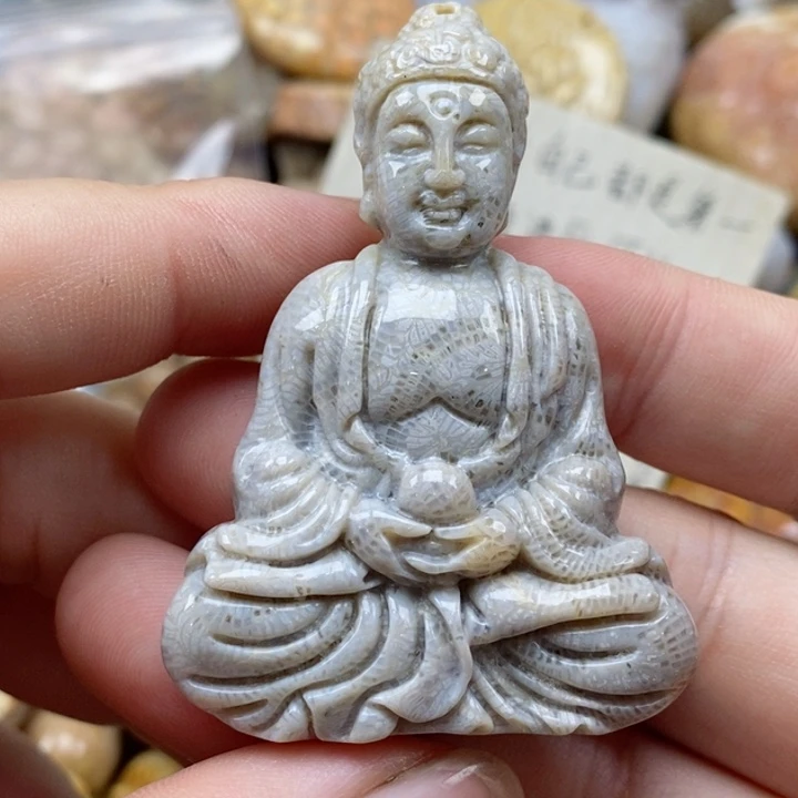 硅化珊瑚（珊瑚玉）未镶嵌颈饰