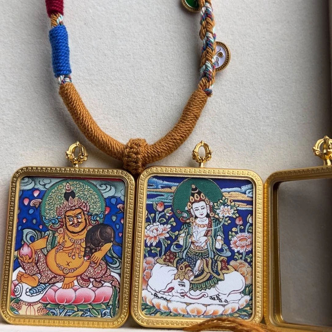 吊坠朱*叶双面定制 黄老爷 普贤