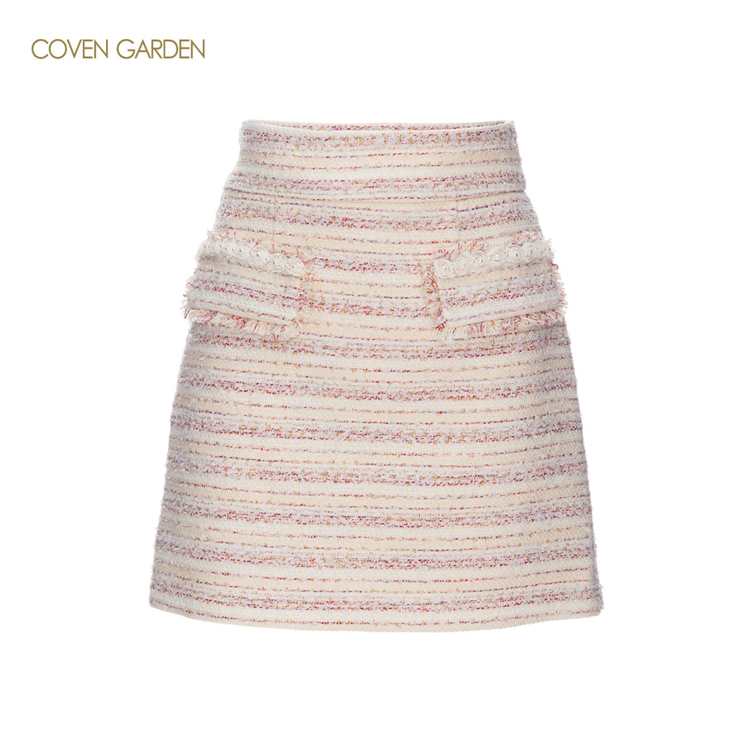【蜜思仝】亮丝a字半身裙短裙CTA1072300 COVEN GARDEN
