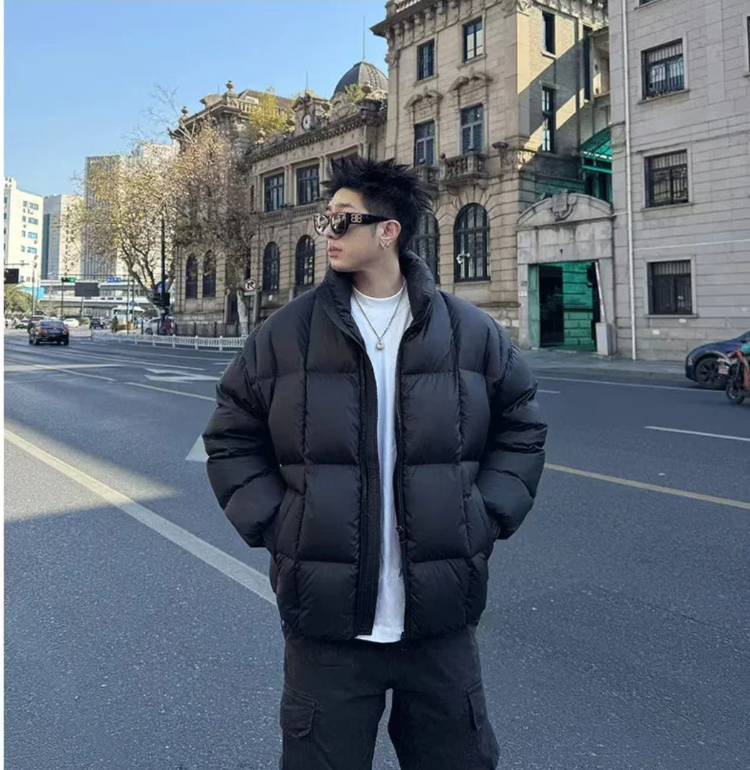 【HZ】冬季新款加厚简时尚白鸭绒服短款休闲保暖立领羽绒服上衣520