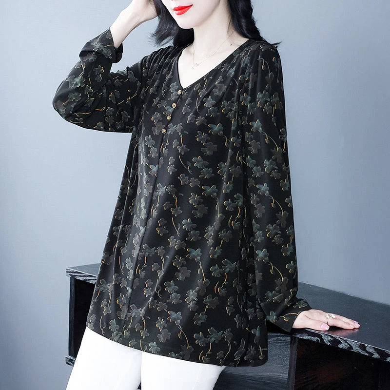 高端长袖女秋季上衣240917