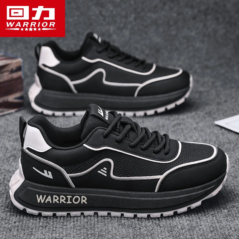 回力男鞋黑色厨师冬季休闲运动跑步防水防滑工作劳保耐磨上班潮鞋