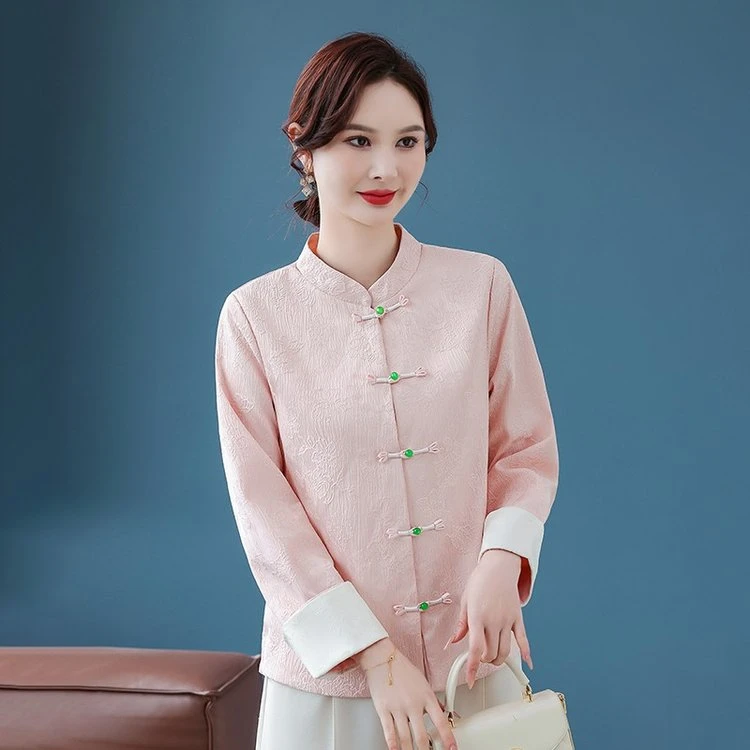 新中式国风外套女盘扣2025春季新款女装春秋洋气百搭唐装汉服上衣