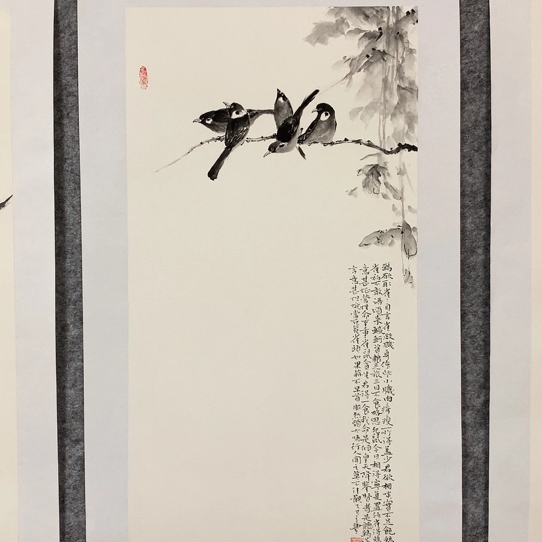 国画花鸟作品写意