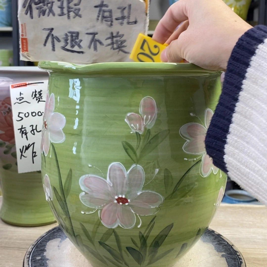 景德镇手工手绘陶瓷花盆