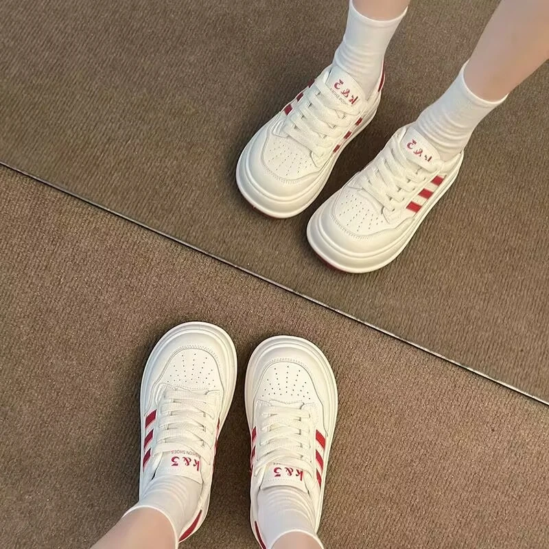 春季新款韩版休闲时尚厚底百搭小白鞋女