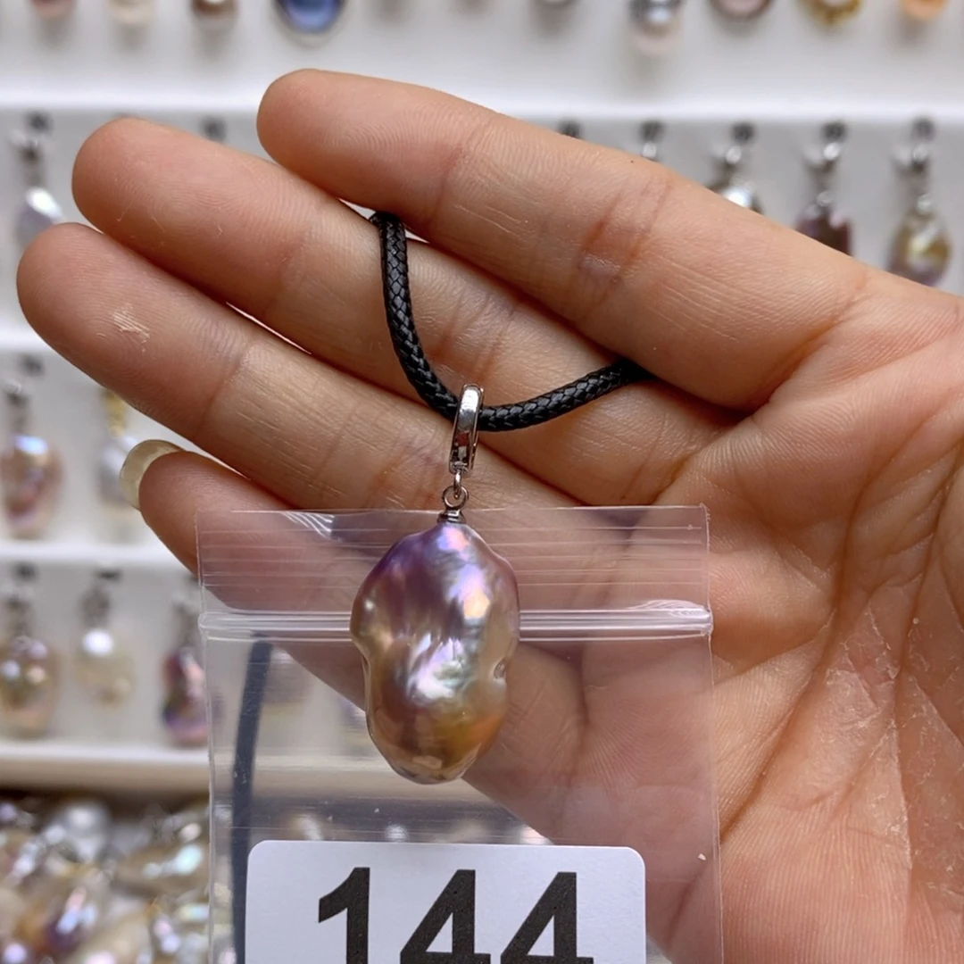 淡水珍珠颈饰银S925镶嵌144