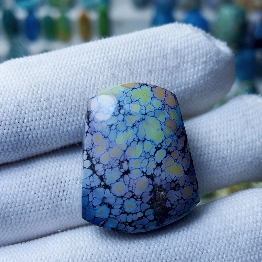 绿松石未镶嵌炫彩无事牌