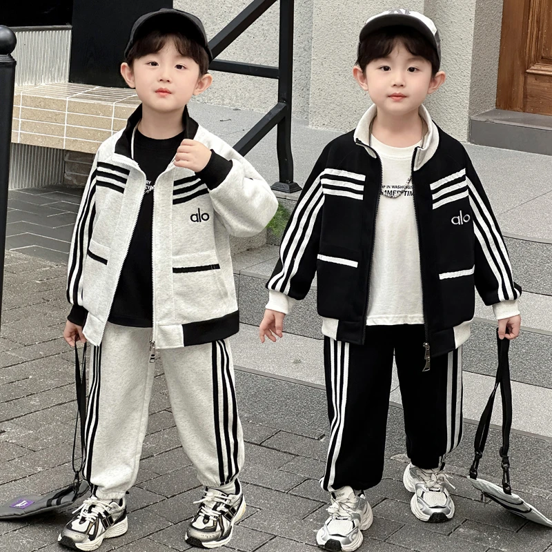 儿童装男童秋装套装2025新款中小童宝宝春秋季外套时髦炸街两件套