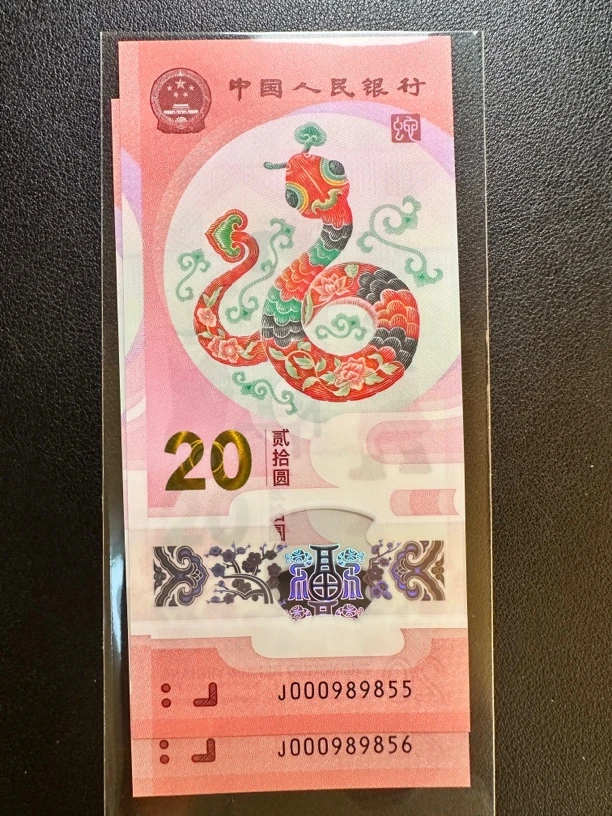 蛇钞 小司令金马王2张 尾9855+9856
