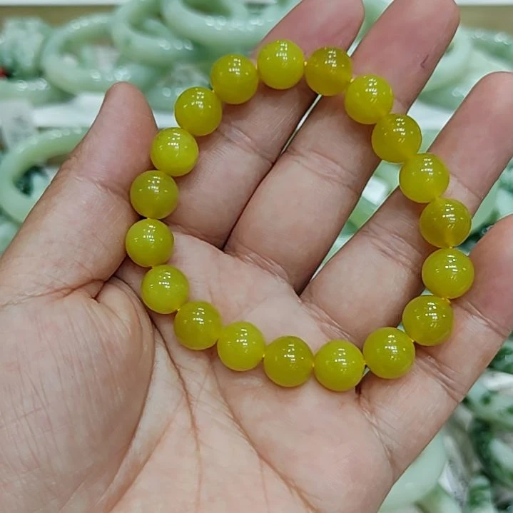 未镶嵌蛇纹石玉手链