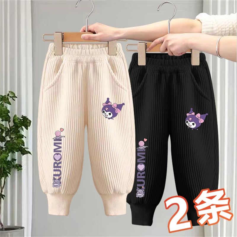 女童裤子春秋季新款儿童装休闲运动裤中大童宝宝洋气灯芯绒长裤