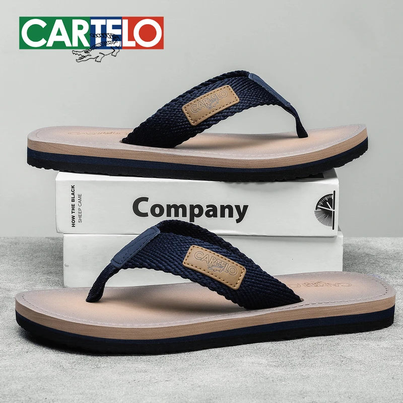 卡帝乐鳄鱼拖鞋人字拖男士时尚户外夏季软底外穿潮流厚底耐磨新款
