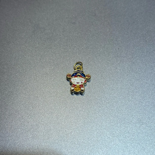 足金配件 珐琅彩财神配件 H0104