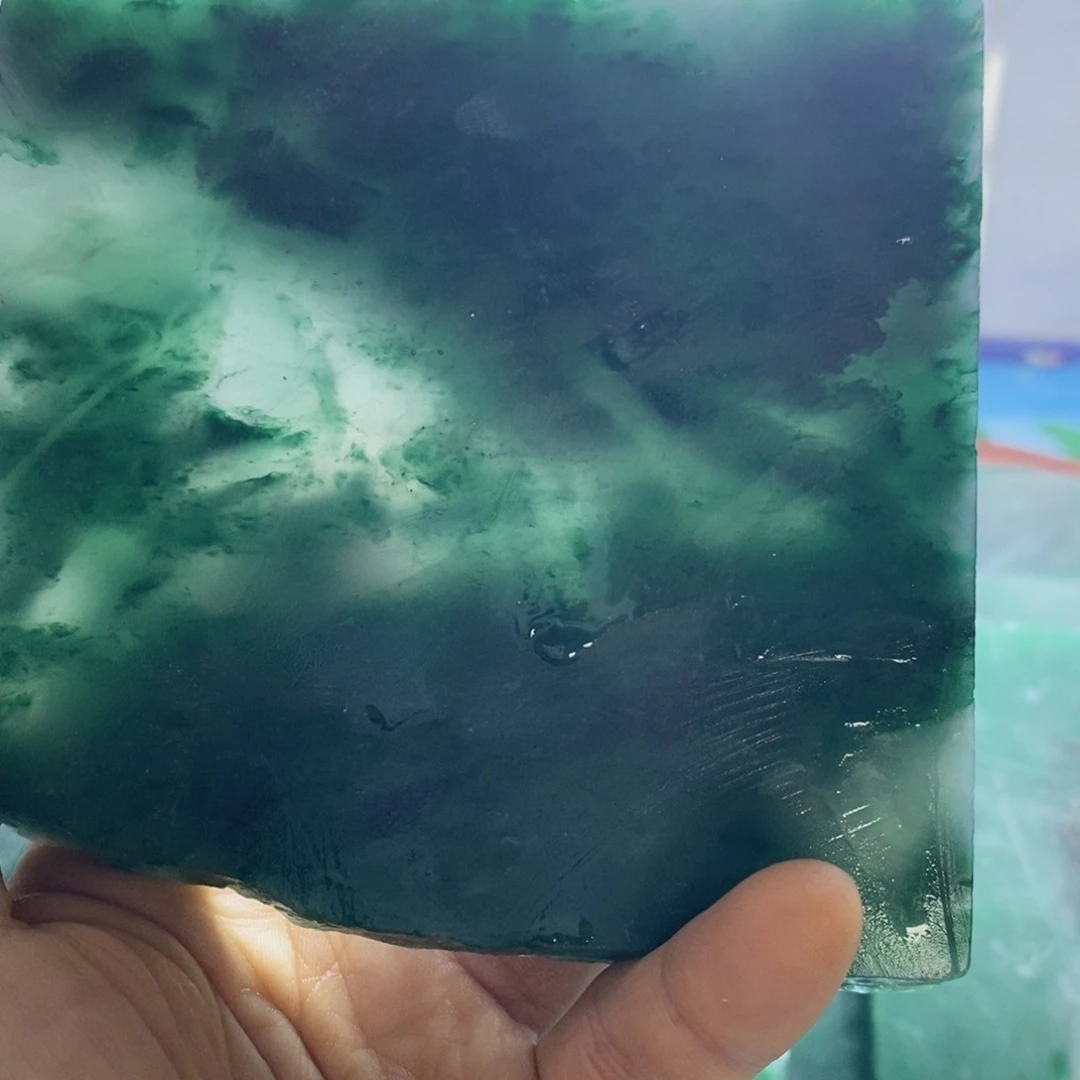 @****定制石英质玉（非洲翠）天然非州翠手镯