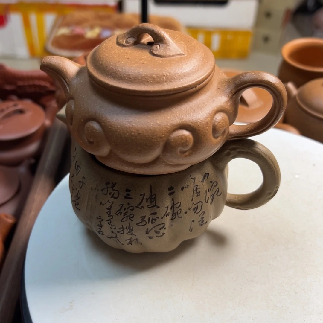紫砂茶壶高****ᧁ老段泥如意仿古160