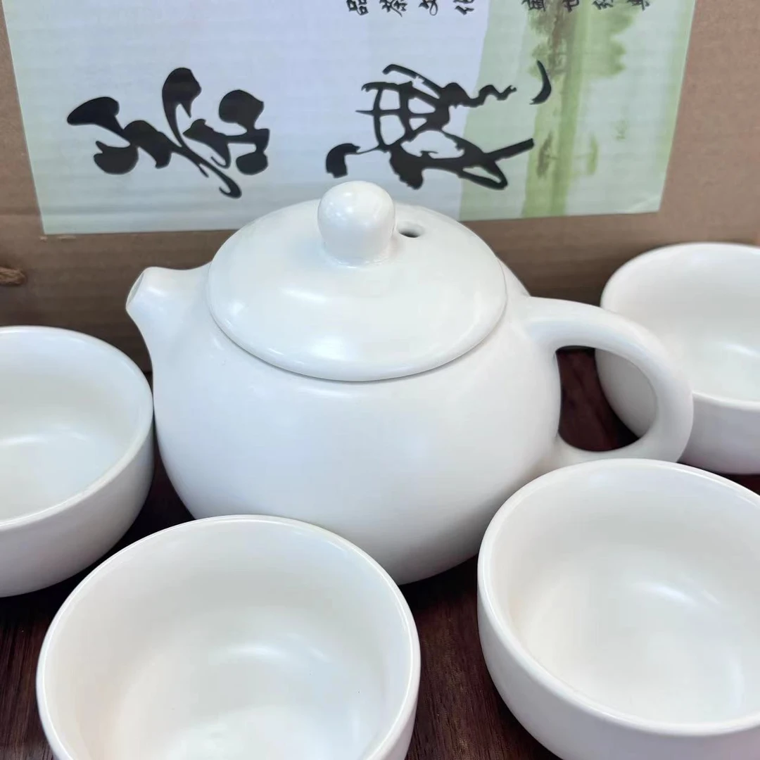 亚光白西施壶（一壶四杯）一套Z-B1