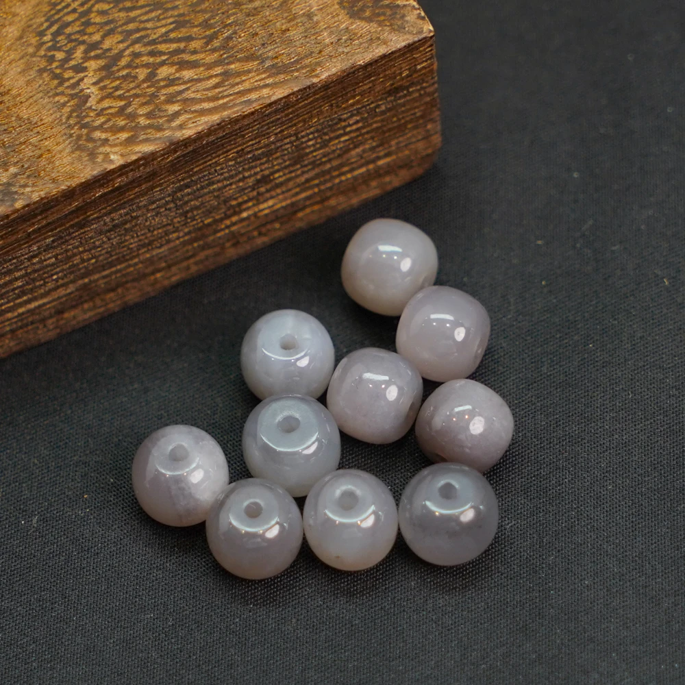 【发1颗】9MM*10MM 和田玉散珠DIY文玩珠宝HTY65