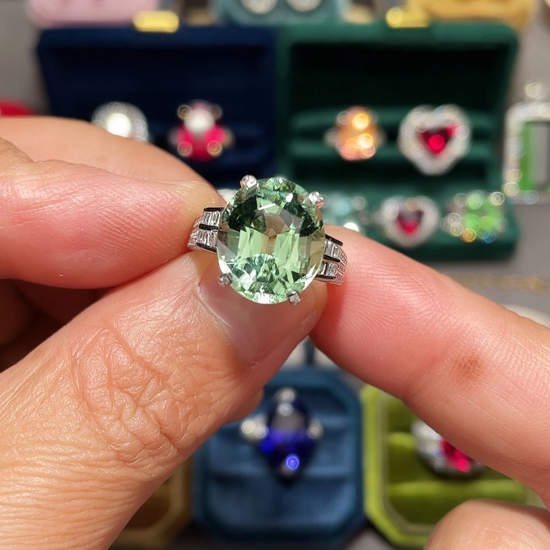戒指碧玺18K金镶嵌8.3ct