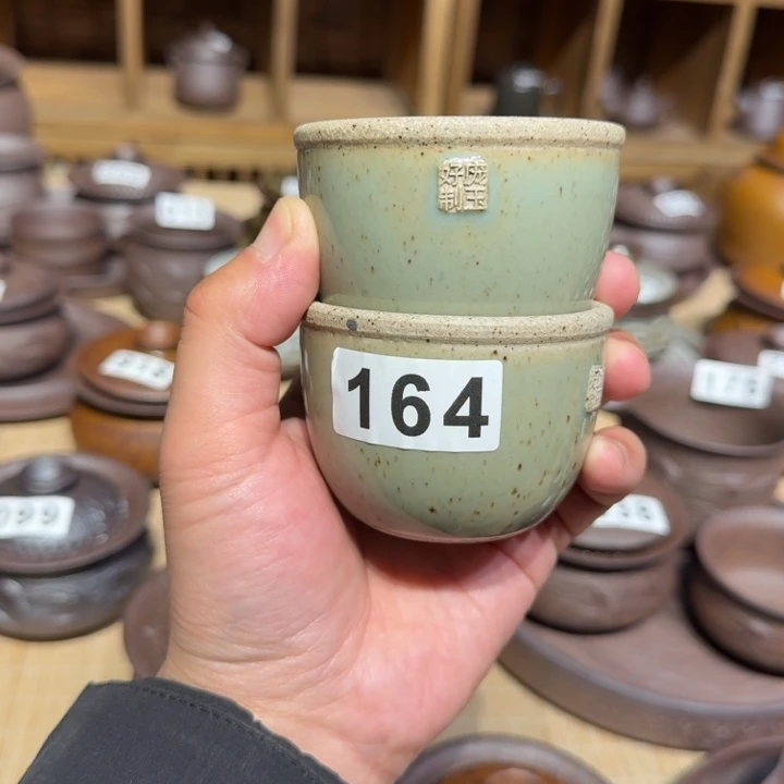 杯粗瓷茶具素胎无釉