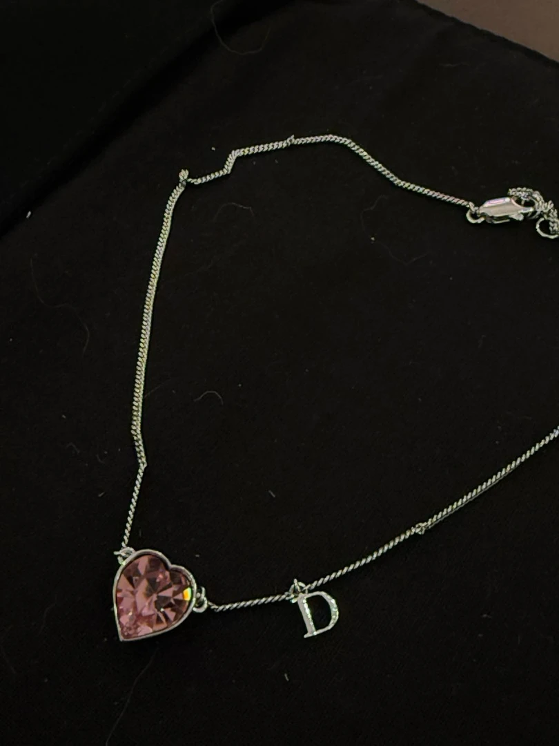 95新 DIOR/迪奥 粉色爱心项链83964926