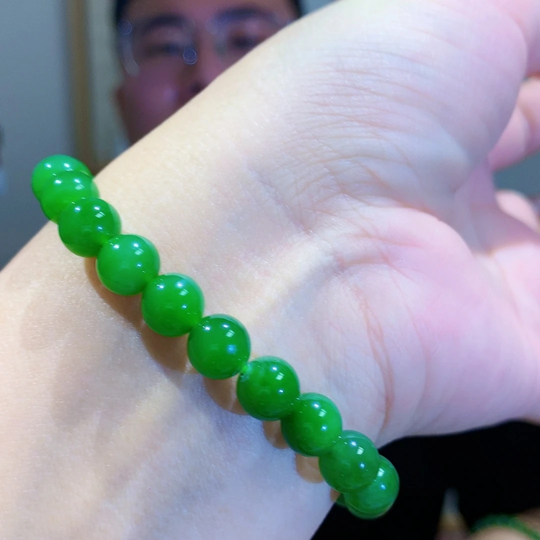 和田玉（碧玉）手链未镶嵌