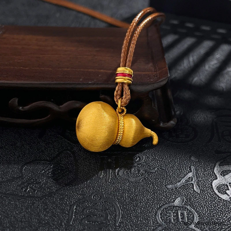 足金珐琅葫芦吊坠