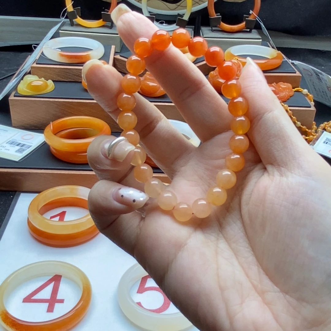 石英质玉（黄龙玉）未镶嵌手链