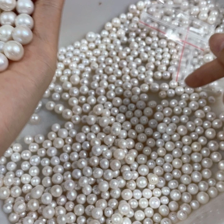 贝壳非金属2颗9-10mm天然强光珠