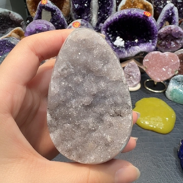 未镶嵌紫晶珠宝半成品