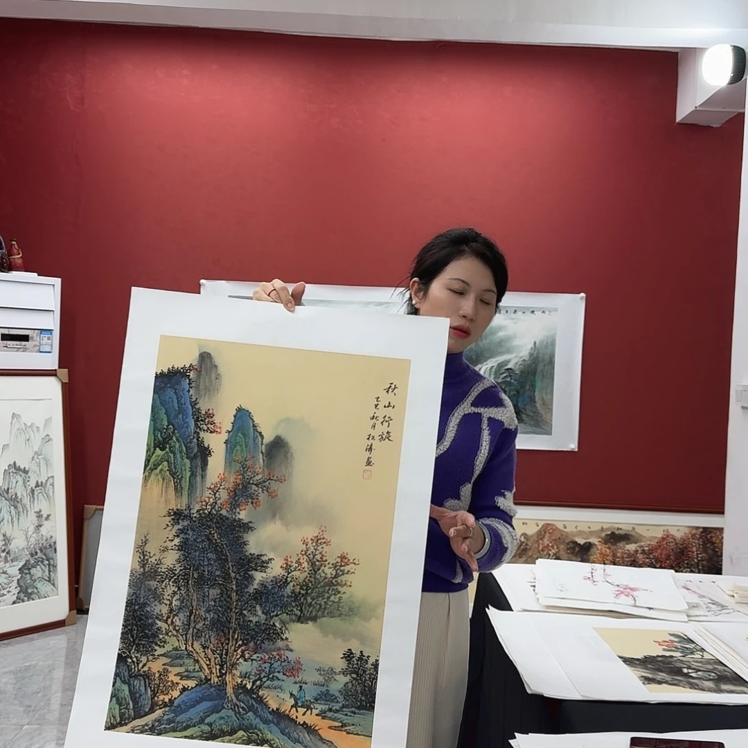 国画国画作品欣赏四尺三开